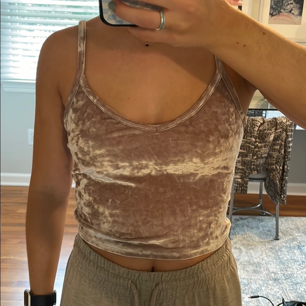 Velvet crop top